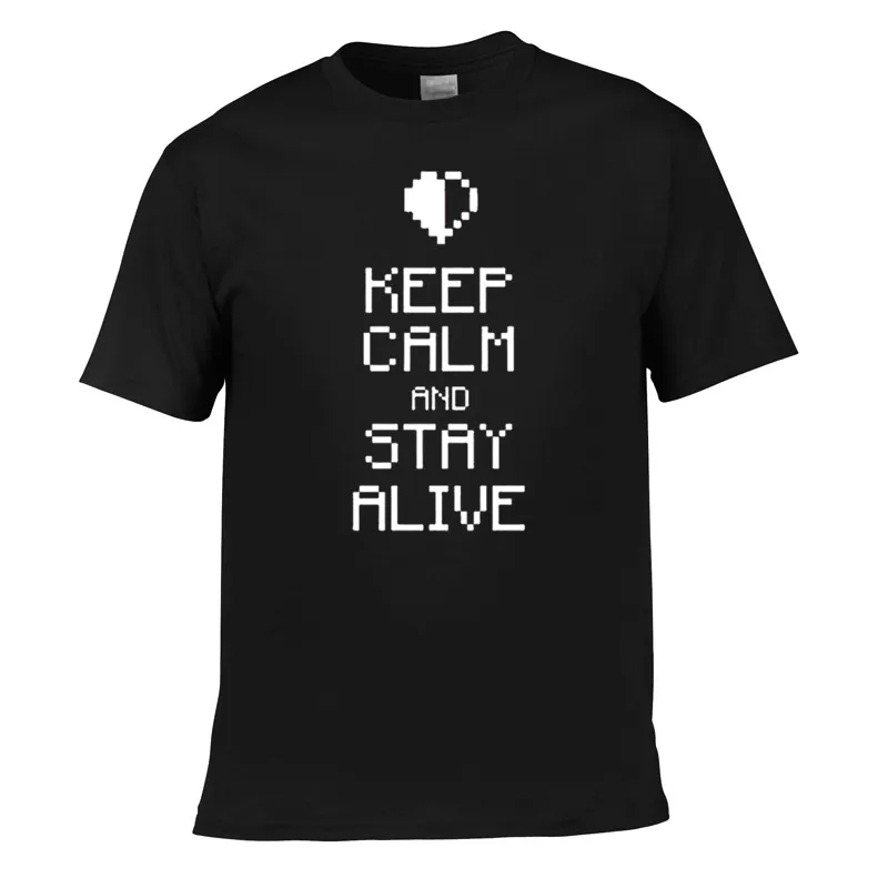Забавные футболки Keep Calm And остаться в живых The Legend of Zelda inspire Homme короткий рукав
