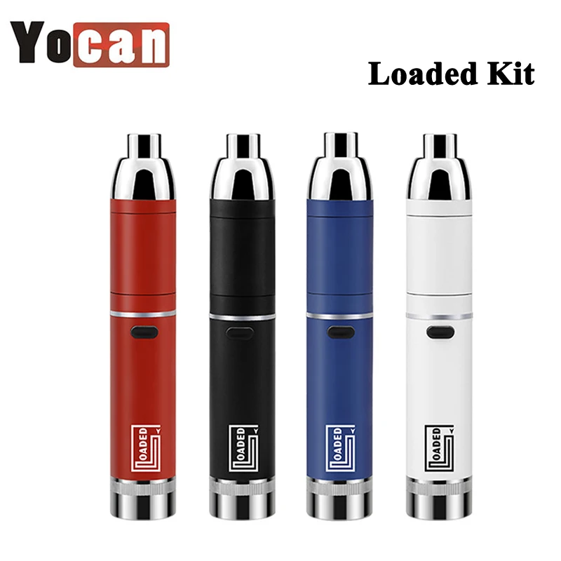 

Original Yocan Loaded Wax Vape Pen Kit 1400mAh W/ QUAD & QDC Coil Magnetic Built-in Dual Compartment Jar E Cigarette Vaporizer