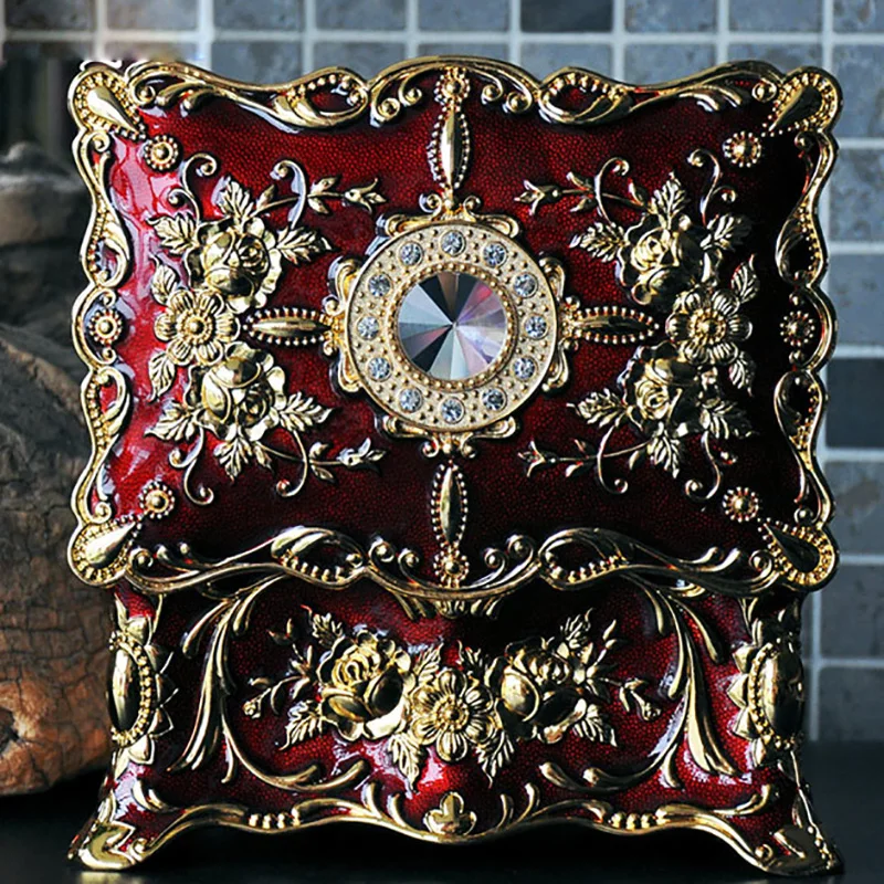 Painted Pan Ruoola Jewelry Box European Ring Boxes Princess Earrings Bracelets Necklaces Gift Organizer Zinc Alloy Storage Box Painted Pan Ruoola Jewelry Box European Ring Boxes Princess Earrings Bracelets Necklaces Gift Organizer Zinc Alloy Storage Box