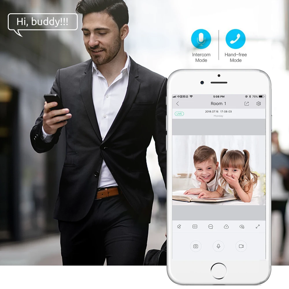 Kingkonghome Wifi камера 1080 P Беспроводная ip Безопасности Смарт PTZ видеонаблюдения s