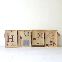 Home box хлопок белье DIY Джут с крышкой грязную одежду Корзины для хранения для Игрушечные лошадки Прачечная