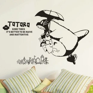 

Hayao Miyazaki Totoro TOTORO exclusive original wall stickers you wake up the most innocent children's room wall stickers