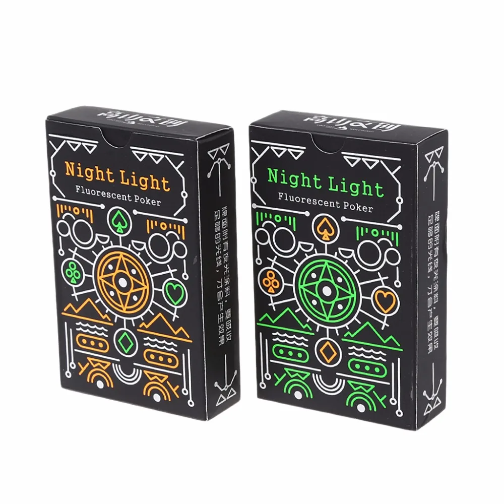 

Hot Black Luminous Poker Card Bar Party KTV Fluorescent Playing Cards Night Game