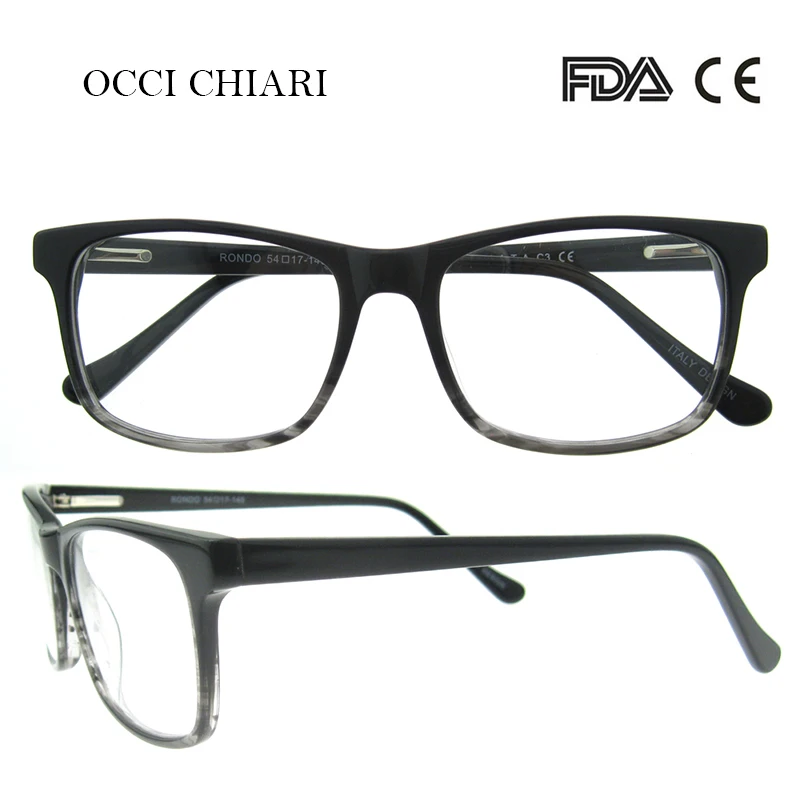 OCCI CHIARI мужские и женские очки оправа для очков по рецепту линзы Nerd прозрачная