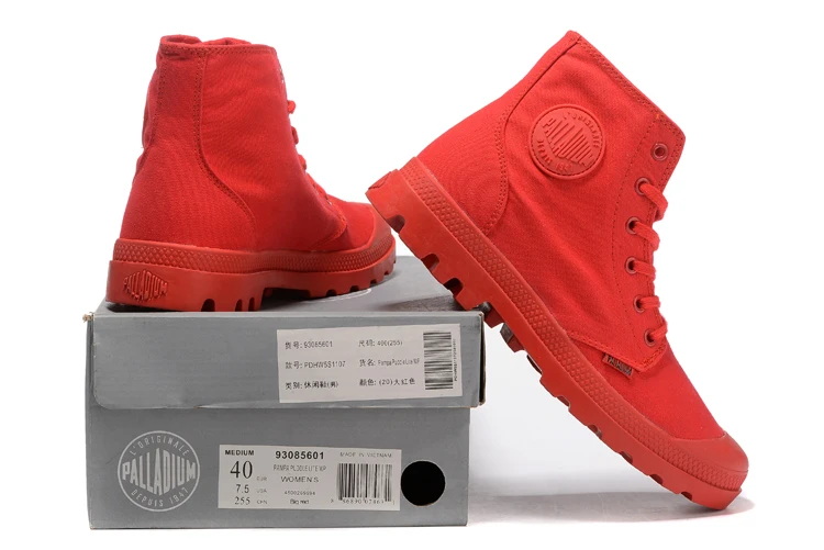 Palladium De Tobillo Casual Zapatos Rojo Moda Pampa 1 Clásico Motocicleta Botas Lona La Vaquero Ix7YrIqw