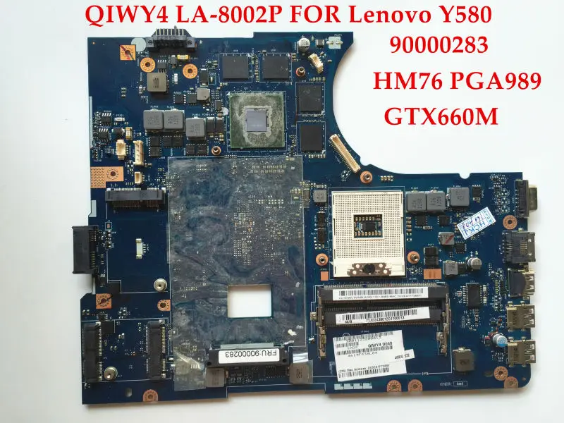 Оптовая продажа материнская плата для ноутбука Lenovo Y580 90000283 QIWY4 LA-8002P SLJ8E HM76 PGA989 DDR3