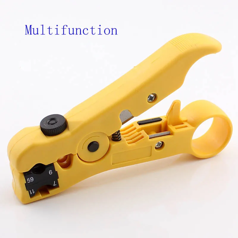 

1pcs Multifunctional stripping knife coaxial cable / power network cable F head stripping pliers RG6/RG11 -5/-7HLT505