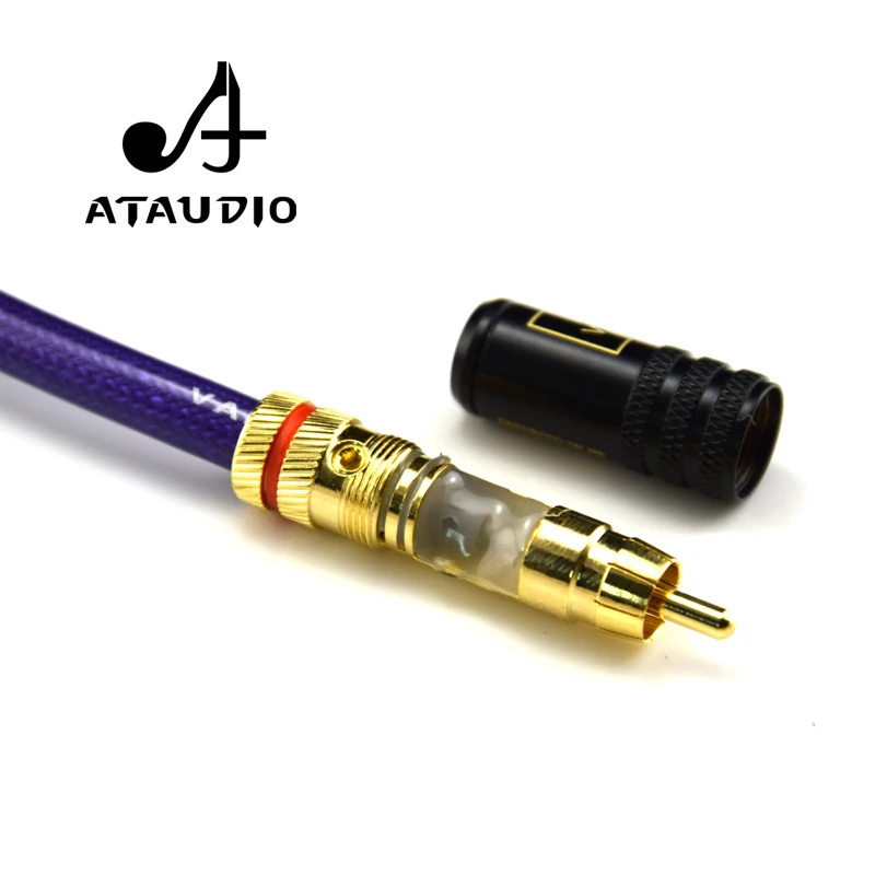 ATAUDIO VDH Hifi посеребренный 2RCA кабель профессиональный DVD усилитель Интерконнектор