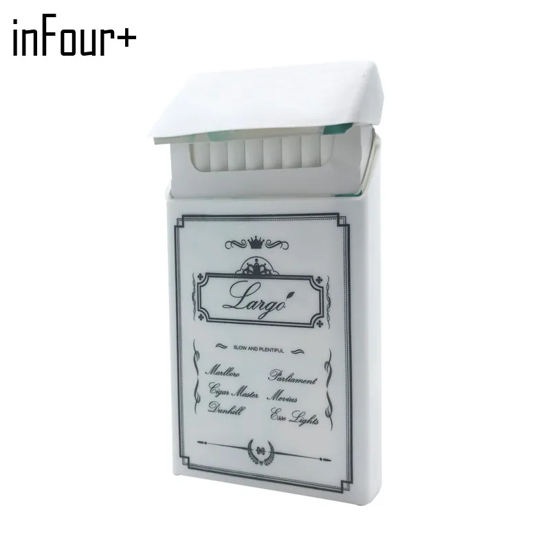 

White Words 10.5*5.8*1.4CM Silicone Lady Slims Cigarette Case Smoking Accessories 20 Cigarettes Box Cigarette Holder Tobacco Box