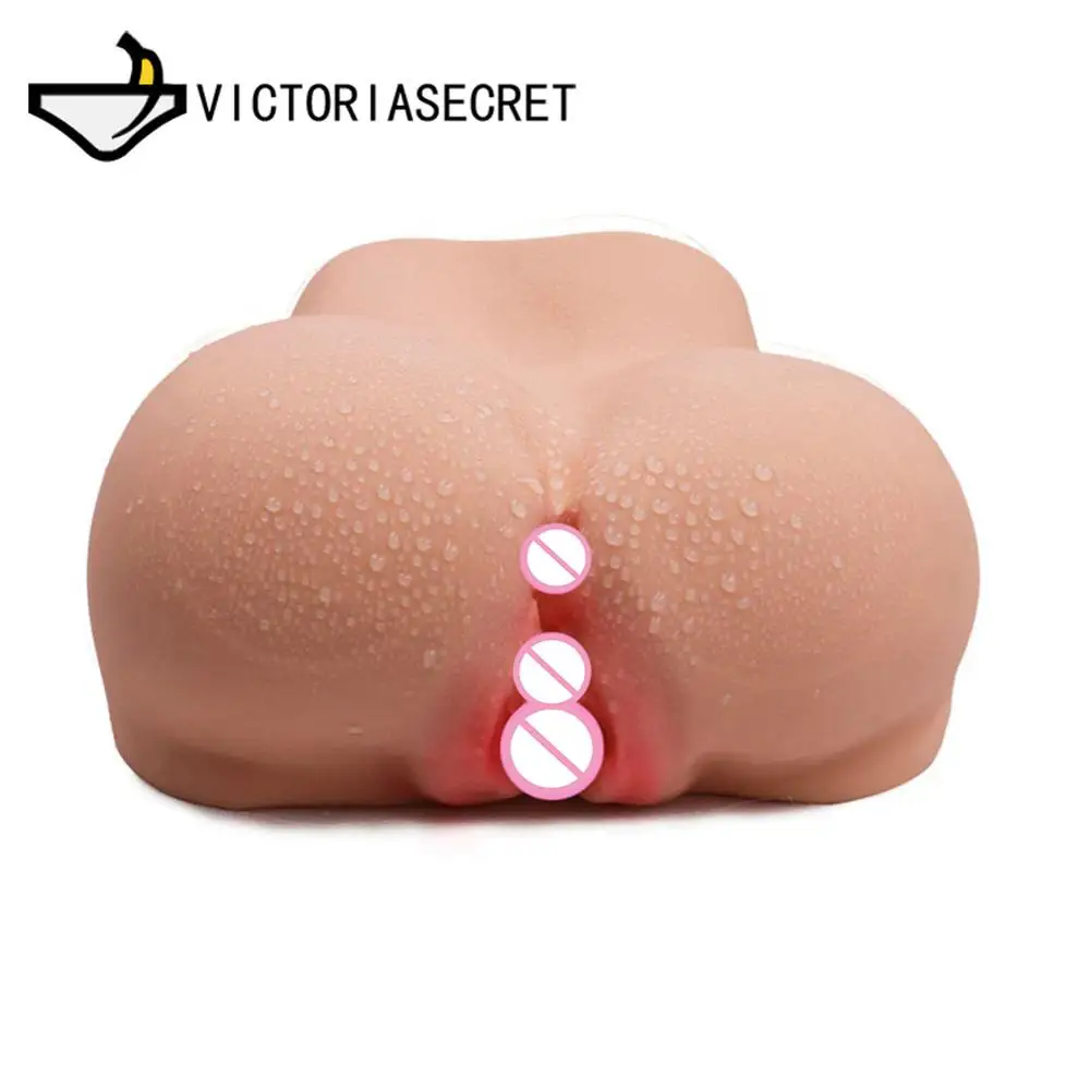 3D Big Ass Male Masturbator Vaginal Anal Silicone Erotic Goods Real Vagina Masturbation Sex Pussy Toy Big Dildo Penis Sex Shop