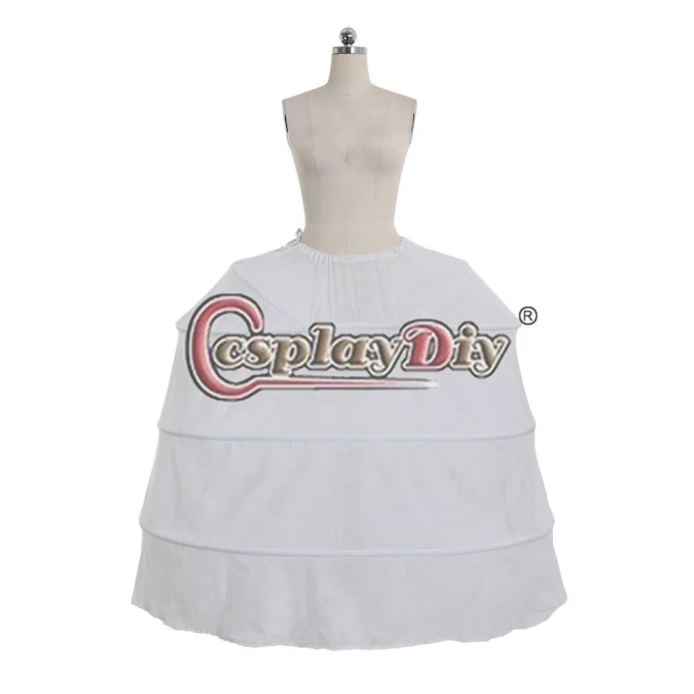 Cosplaydiy средневековая кринолиновая юбка Женская бальная Dickens Нижняя с белой