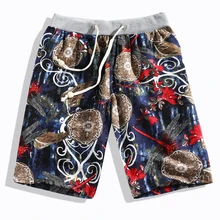 Летние мужские пляжные шорты 14 цветов с принтом из хлопка и льна повседневные шорты купальник с эластичной талией быстросохнущие шорты мужские шорты