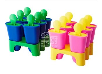 

Six pcs/Set Popsicles Mold New Arrival Eco-Friendly Silicone Cooking Tools High Quality Creative Mold for Ice Cream Makers
