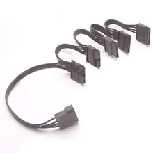 IDE connector 1 pc turn to 5 pcs SATA connector extension power line for GPU card for eth miner and D port fan line 60 cm long