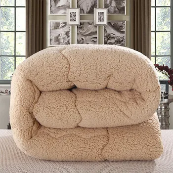 

Berber Fleece Comforter Duvet Insert - Quilted Comforter with Corner Tabs - Box Stitched Down Alternative Comforter (Queen)