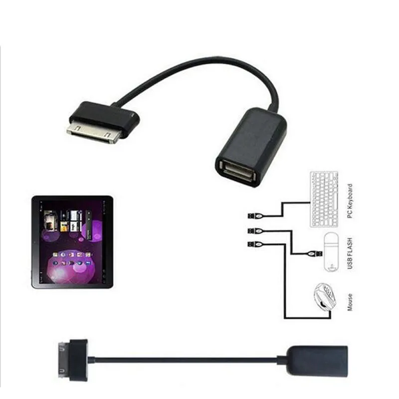 Хост USB Кабель-адаптер On-The-Go для samsung Galaxy Tab 10,1 8,9 7,7 Примечание N8000 P3110 P5100 P5100 P7510 P7500 P7300 P7310 P1000 P6800