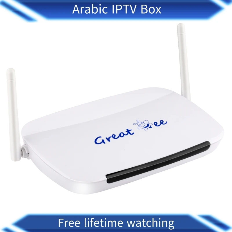 Отличный ee новейший ТВ приемник для ip tv коробка для Great bee арабские каналы android tv box