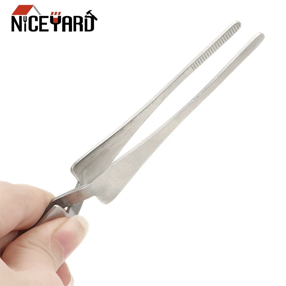 

NICEYARD Maintenance Tools Stainless Steel Non-slip Tweezers Cross Lock Reverse Action Tweezer Save Effort
