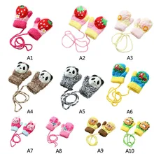 Детские Зимние перчатки для мальчиков и девочек, варежки для новорожденных, детские толстые теплые перчатки с милым рисунком, Детские аксессуары, От 1 до 4 лет