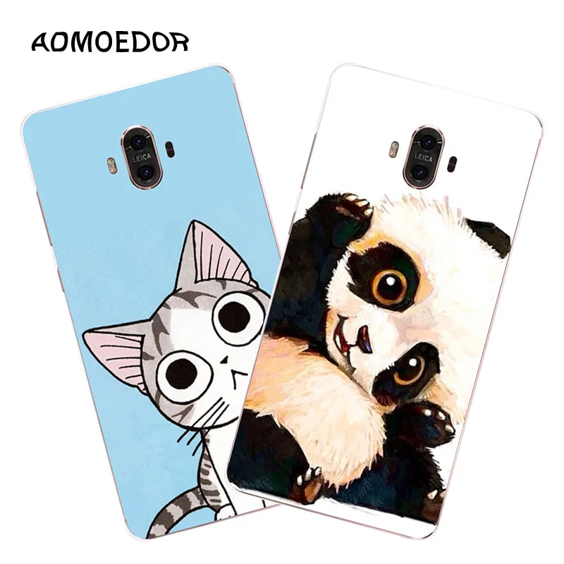 Huawei mate 10 Case Silicon Lovely kitten Painting Soft TPU Back Cover for pro Phone fitted shell |
