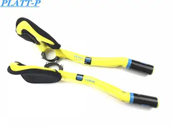 

Bicycle TT Carbon Bar Handlebar PLATT Carbon Road Bicycle TT Bar Ends ATV TT Handlebar Bicycle Parts 3 K Bright Ultra-light JL66