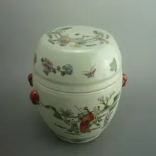 Редкие Уникальный старый китайский famille-роуз фарфоровая Пот/jar, живопись символов, лучшая коллекция и украшения