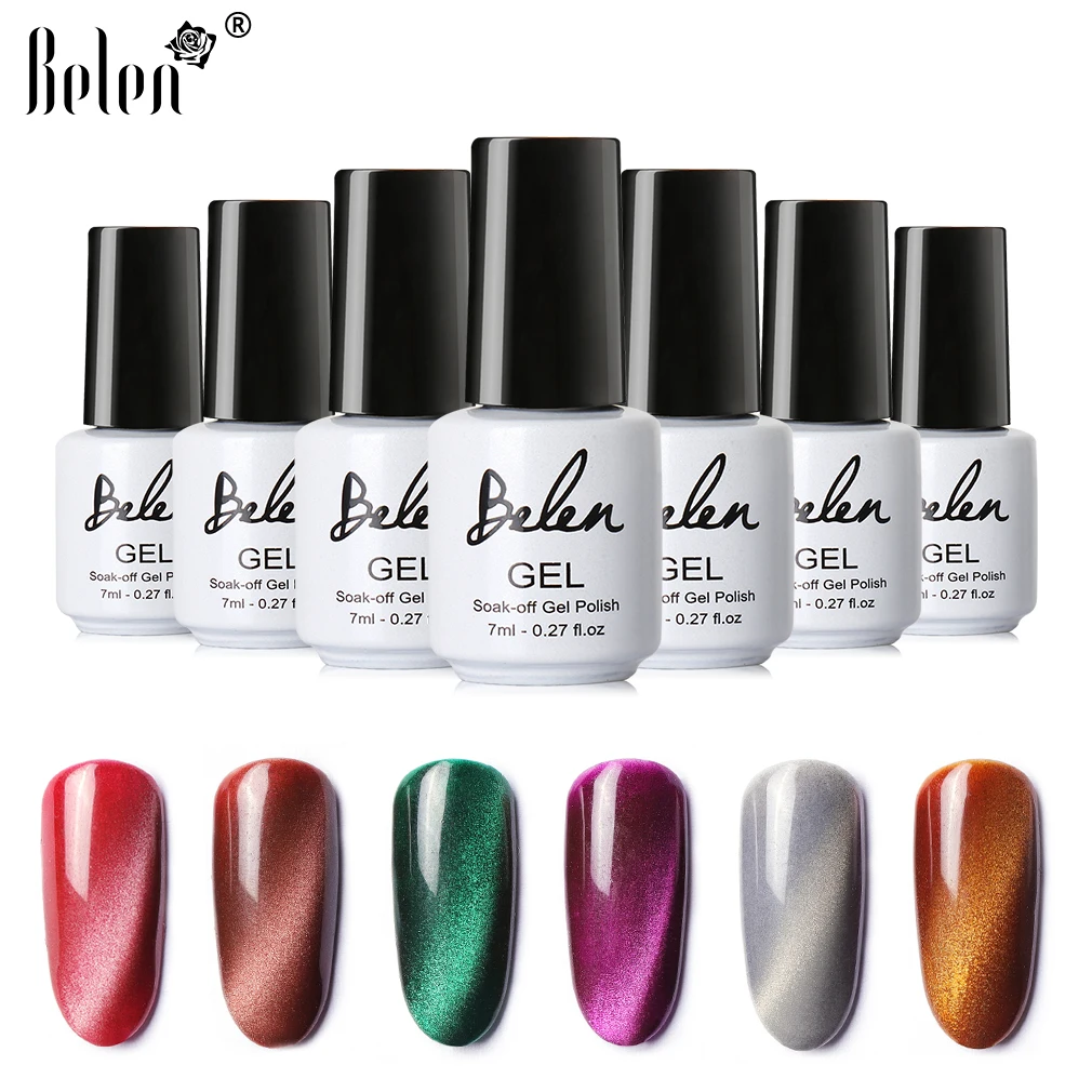 

Belen 3D Cat Eye Width Line Magnetic Gel Soak Off UV Gel Varnish Polish Magnet Nail Art Color for Nails Lucky Lacquer