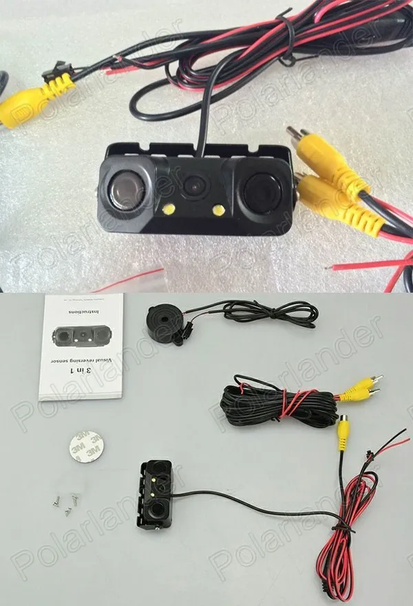 Venta caliente 2 en 1 automóviles LED sensores de aparcamiento de coches negro sensores de marcha atrás radar coche cámara de visión trasera cámara de marcha atrás Venta caliente 2 en 1 automóviles LED sensores de aparcamiento de coches negro sensores de marcha atrás radar coche cámara de visión trasera cámara de marcha atrás