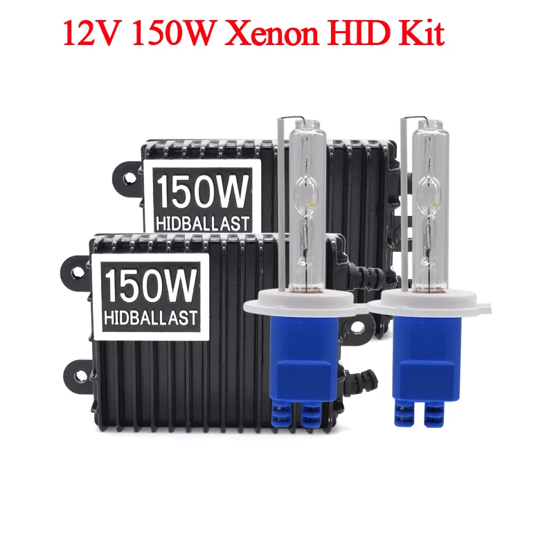 High Power 12V 75W 100W 150W Ballast HID Xenon Kit H7 H11 H3 HB3 HB4 D2H H1 Xenon Bulb 3000K 4300K 5000K 6000K Car Headlight Kit (1)