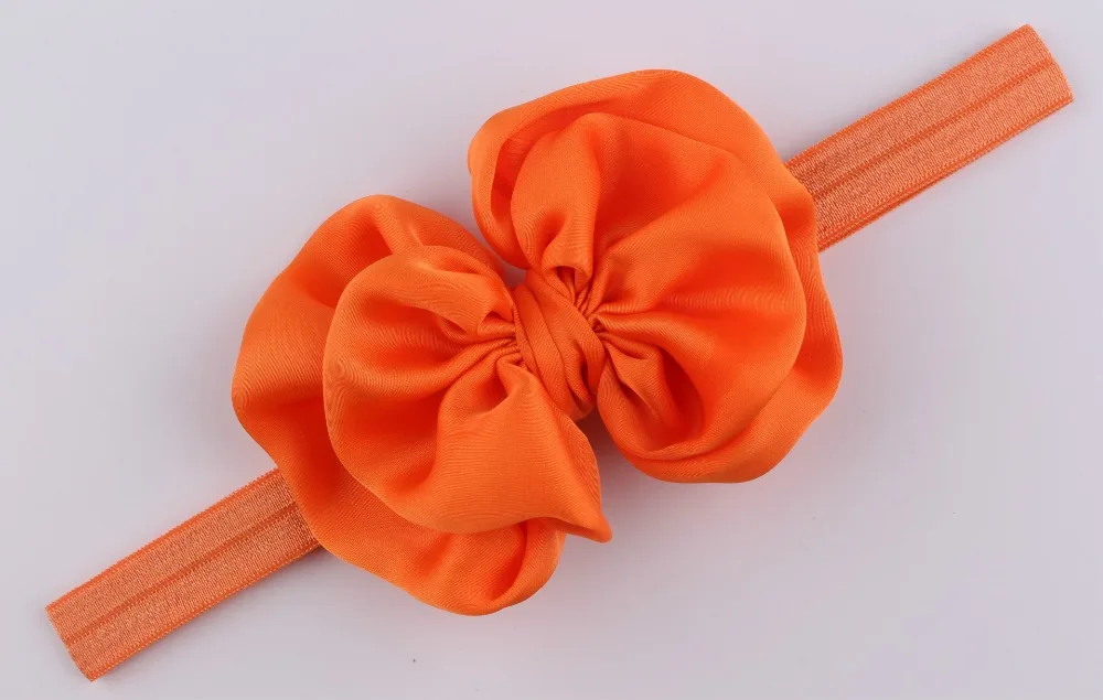 MengNa DIY двойной шифон Лук Заставку головные повязки с бантиком резинки для волос для девочек аксессуары для волос 50 шт./лот