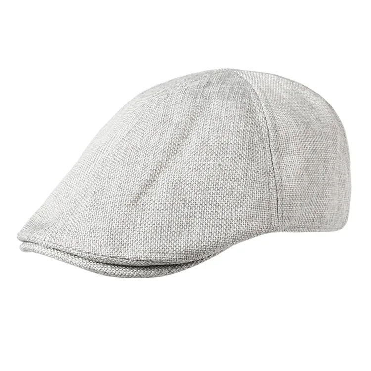 

High Quality Unisex Beret Cap summer Casquette Newsboy Cotton Flax sun Hat