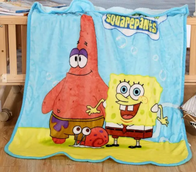 Spongebob Children Soft Blanket Baby Kids Blankets Fleece Spongebob Children Soft Blanket Baby Kids Blankets Fleece Sofa Bed Plane Travel Plaids