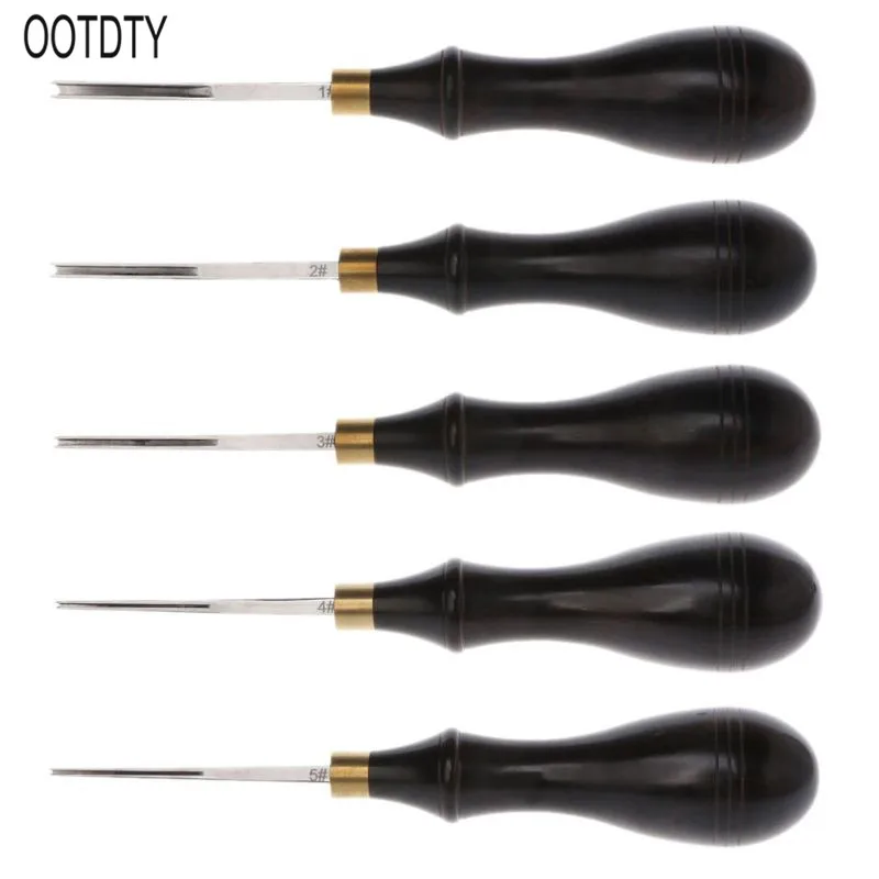 

Leather Edge Creaser Steel Blade Ebony Blackwood Shallow Groove Craft Mark Tool