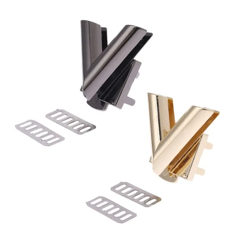 

Elegant V Shape Clasp Turn Locks Twist Lock Metal Hardware For DIY Handbag Shoulder Bag Purse
