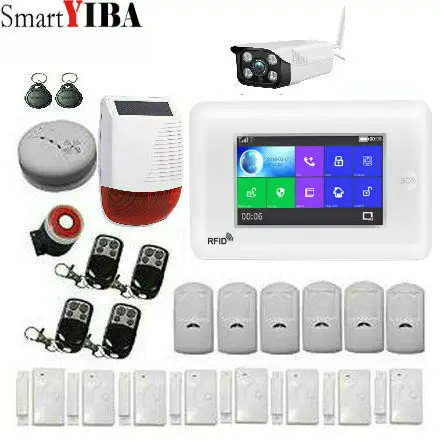 SmartYIBA 3G WIF GSM SMS Home Burglar LCD GSM SMS Touch Screen Alarm Panel Home Security Alarm System SmartYIBA 3G WIF GSM SMS Home Burglar LCD GSM SMS Touch Screen Alarm Panel Home Security Alarm System