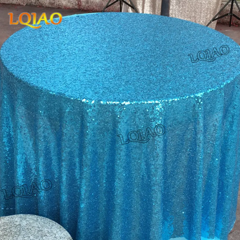 turquiose sequin tablecloth-005