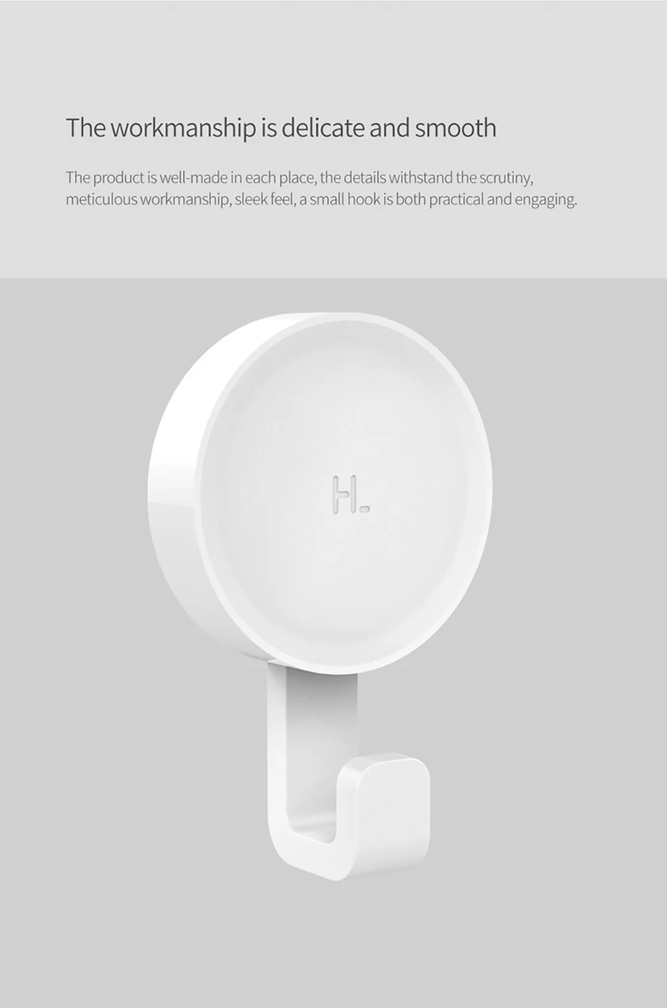 Xiaomi Mijia Little Adhesive Hooks Strong Bathroom Bedroom Kitchen Wall Hooks 3kg Max Load up new arrival in Stock (5)