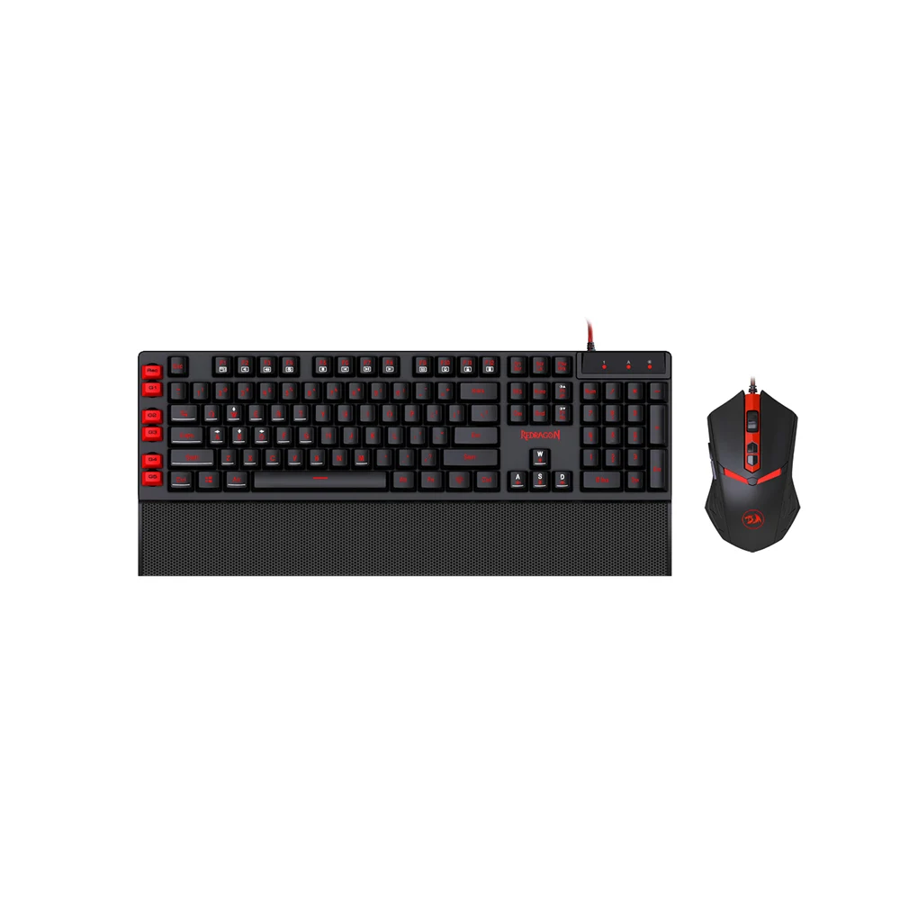 

Redragon Programmable USB Gaming Full Key Keyboard Eith USB Gaming Mouse Professional Mouse Keyboard