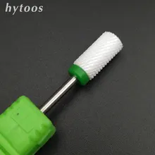 HYTOOS Barrel Ceramic Nail Drill Bit 3/32″ Rotary Burr Manicure Bits Nail Drill Accessories Nail Cutters Tool