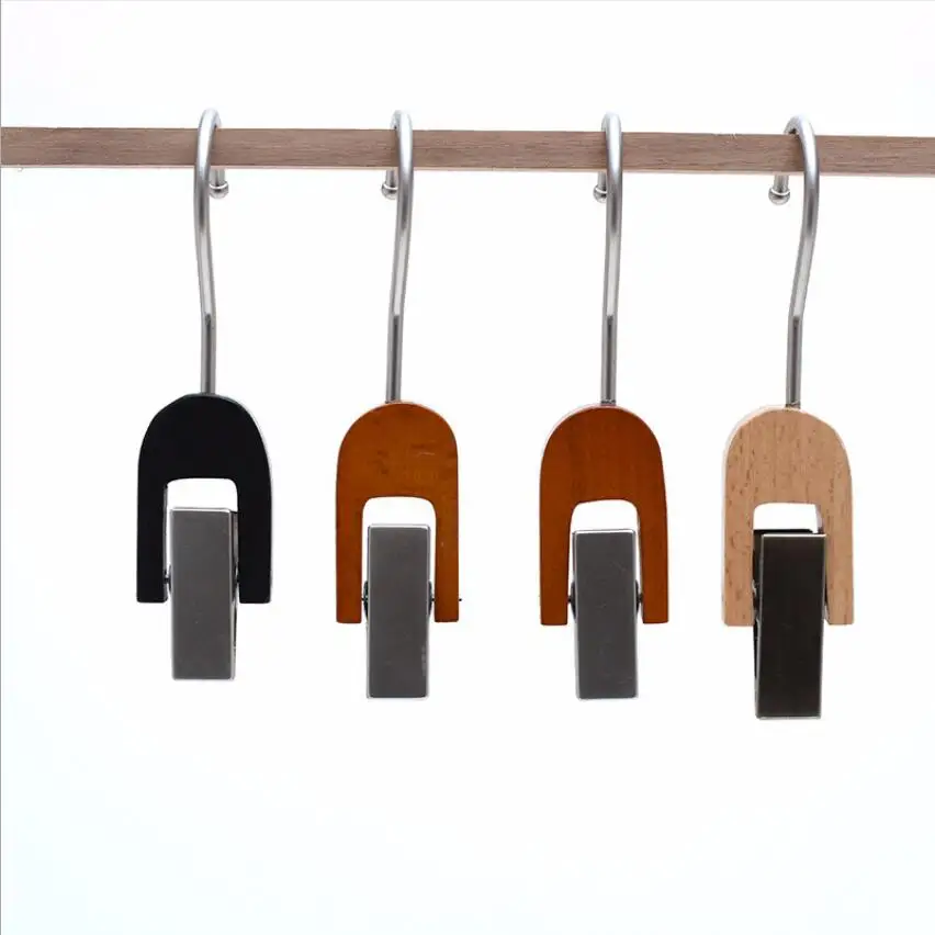 One Pair of Luxury Wooden Shoes Clip Multi functional Shoes and Socks