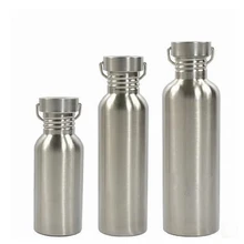 1000 ML Edelstahl Wasserflasche Becher Tasse Reise Outdoor Yoga Camping Wandern Radfahren Tragbare Metall Wasserflasche Kostenloser Versand
