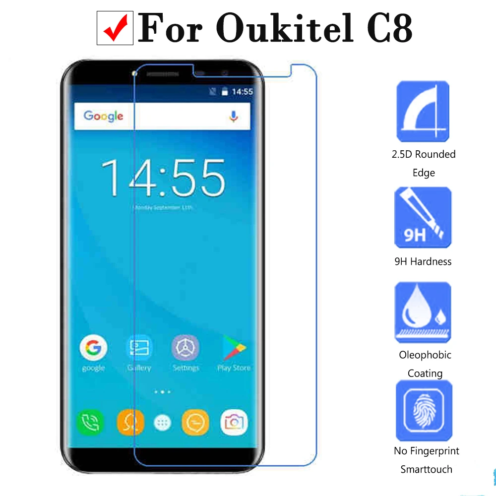 5," Защитное стекло для Oukitel C8 стекло C 8 Защитная пленка для экрана из закаленного стекла 9 H 2.5D защита на стекло премиум класса