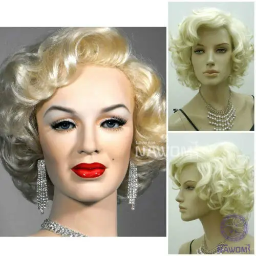 

Handsome boys queen brazilian women's made Kanekalon wigs COS Style marilyn Full wig Sexy Popular Tags black queen Curly Short