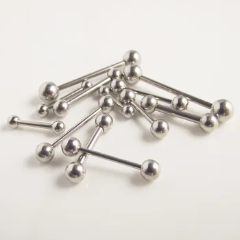 

2 Piece 16G 14G Tongue Ring Labret Ring Ear Nail Tongue Nipple Rings Tragus Helix Ear Piercing Straight Barbell Body Jewelry