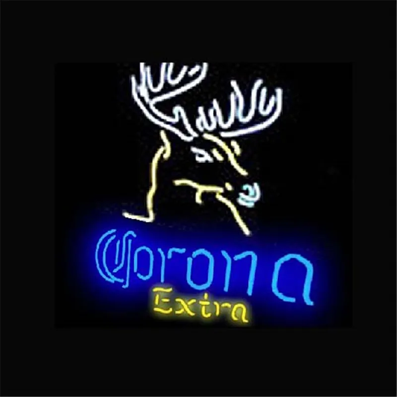 17*14" CORONA EXTRA NEON SIGN Signboard REAL GLASS BEER BAR PUB