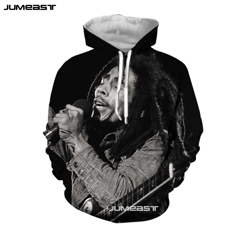 Мужские/женские толстовки с капюшоном Jumeast Bob Marley крутой Поющий певец курящий