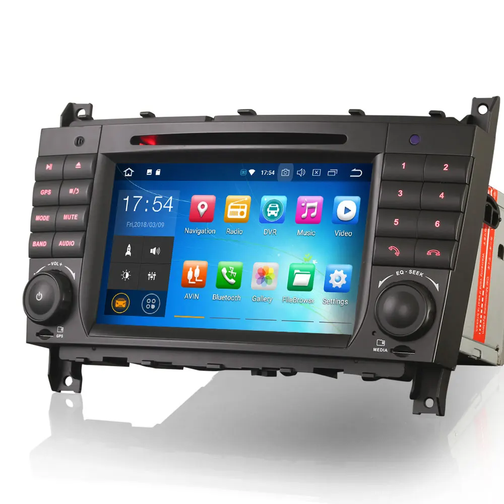 7 &quotAndroid 9 0 OS автомобильный DVD Мультимедиа Навигация GPS радио для Mercedes Benz clk класс