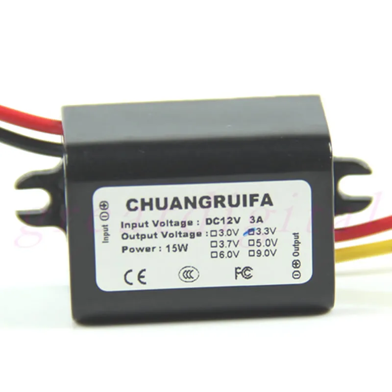 

New 1PC DC DC Converter 12V Step down to 3.3V Power Supply Module Black