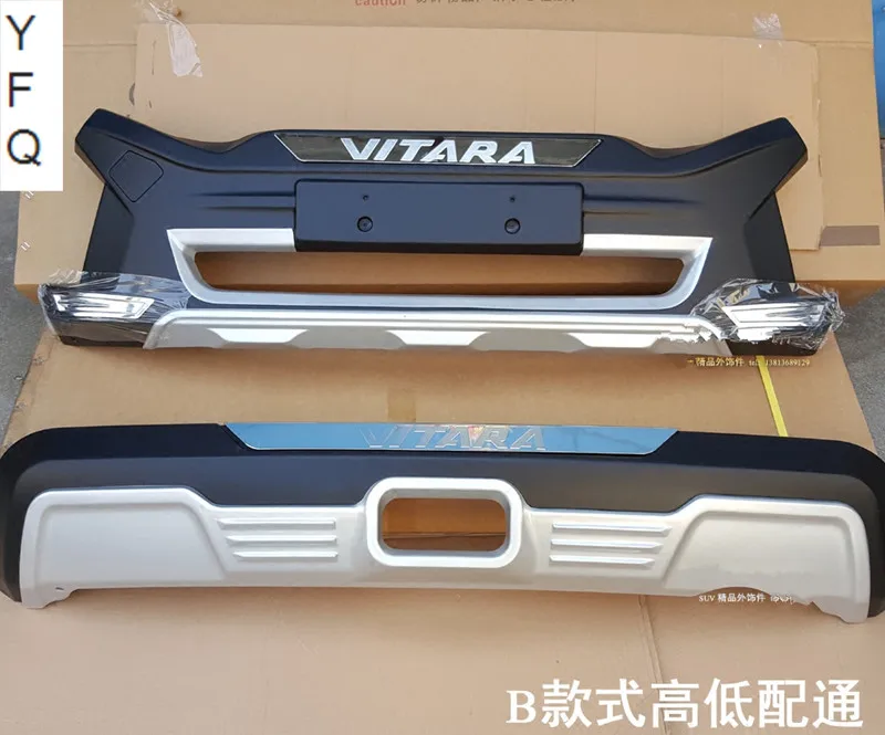 

Car-covers ABS Chrome Front+Rear bumper cover trim fit for 2016 Suzuki Vitara Car styling
