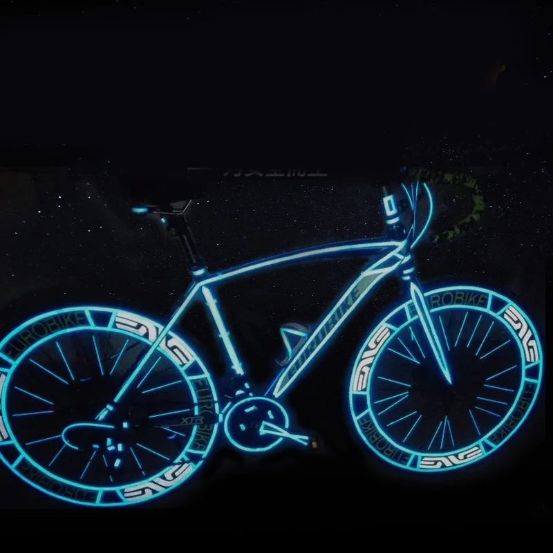 Люминесцентная отражающая лента MTB велосипедный велосипед горный велосипед Светоотражающие наклейки клейкая лента велосипедные Наклейки Аксессуары для велосипеда